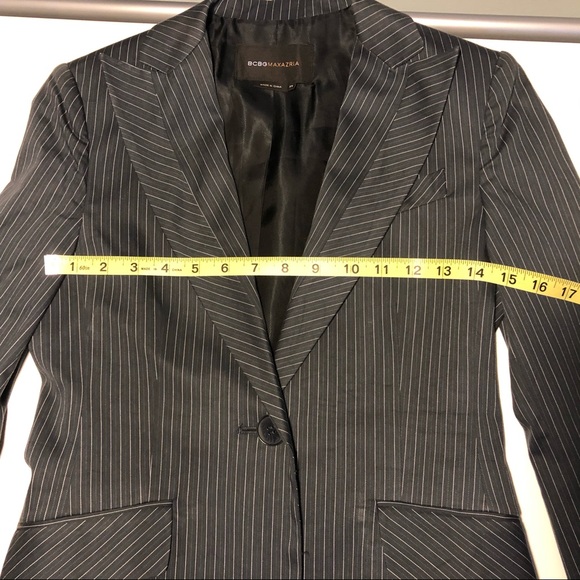 Charcoal Gray Pinstripe Blazer - Picture 4 of 5
